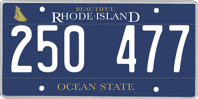 RI license plate 250477