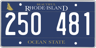 RI license plate 250481