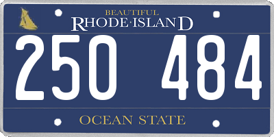 RI license plate 250484