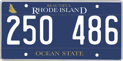 RI license plate 250486