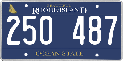 RI license plate 250487