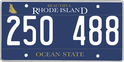 RI license plate 250488