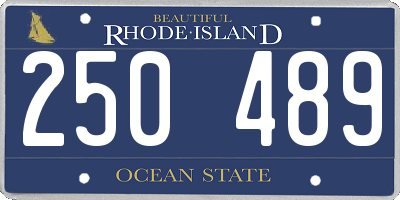 RI license plate 250489