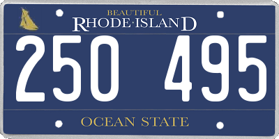 RI license plate 250495