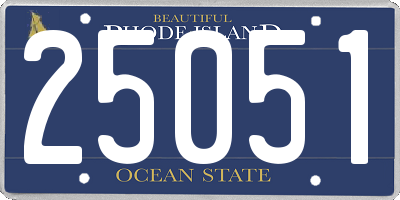 RI license plate 25051