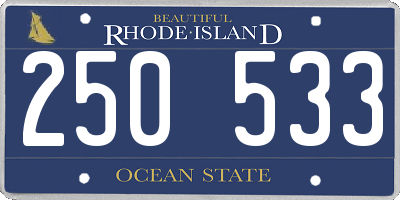 RI license plate 250533