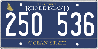RI license plate 250536