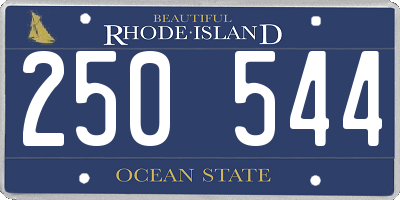 RI license plate 250544
