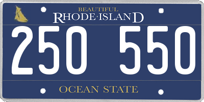RI license plate 250550