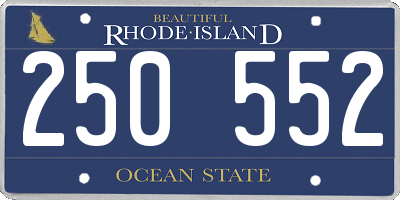 RI license plate 250552