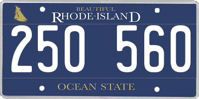 RI license plate 250560