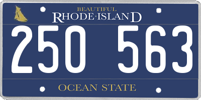 RI license plate 250563