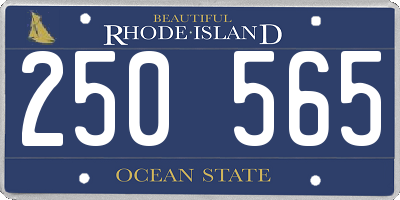 RI license plate 250565