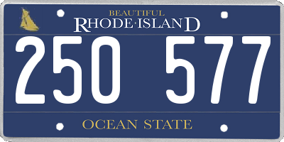 RI license plate 250577