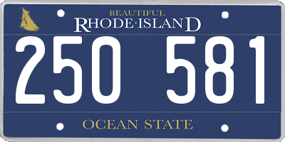 RI license plate 250581