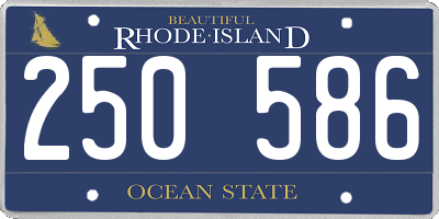 RI license plate 250586
