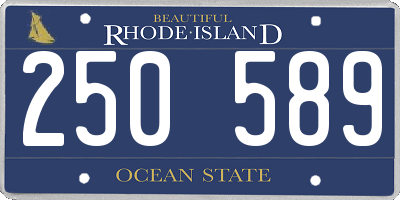 RI license plate 250589