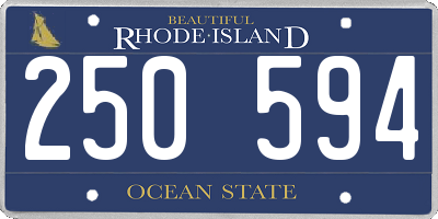 RI license plate 250594