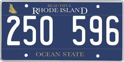 RI license plate 250596