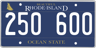 RI license plate 250600