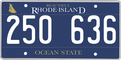 RI license plate 250636