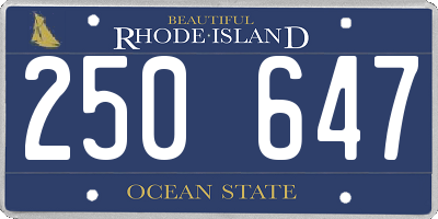 RI license plate 250647