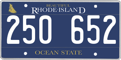 RI license plate 250652