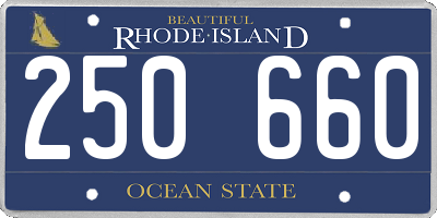 RI license plate 250660