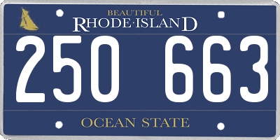 RI license plate 250663