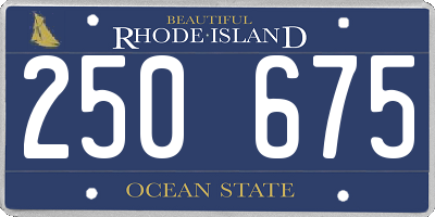 RI license plate 250675