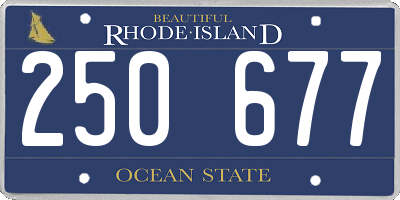 RI license plate 250677
