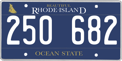 RI license plate 250682
