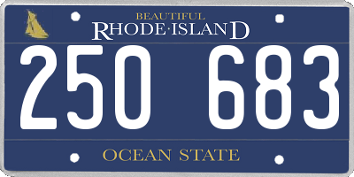RI license plate 250683
