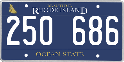 RI license plate 250686