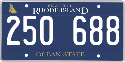 RI license plate 250688