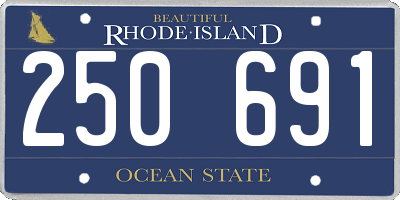 RI license plate 250691