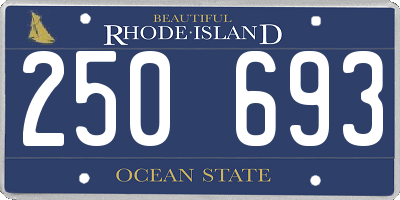 RI license plate 250693