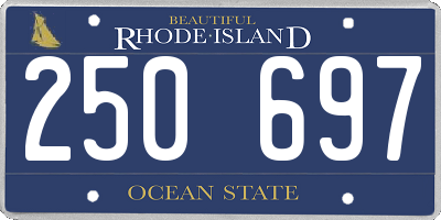 RI license plate 250697