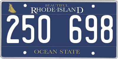 RI license plate 250698
