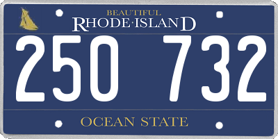 RI license plate 250732