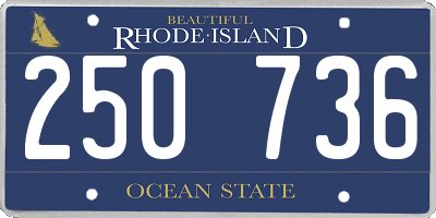 RI license plate 250736