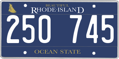 RI license plate 250745