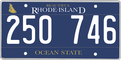 RI license plate 250746