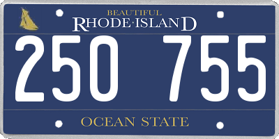 RI license plate 250755