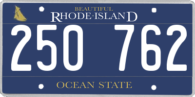 RI license plate 250762
