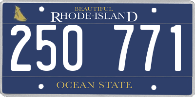 RI license plate 250771