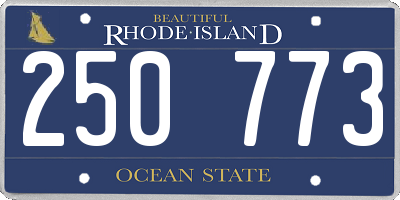 RI license plate 250773