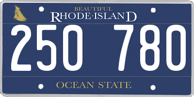 RI license plate 250780