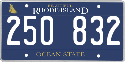 RI license plate 250832