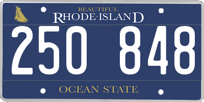 RI license plate 250848